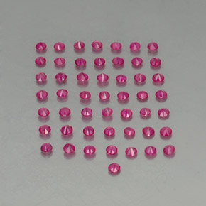 Ruby Gemstones in 1.8 mm Size for Sale, Ruby Stones in Violet Red Color