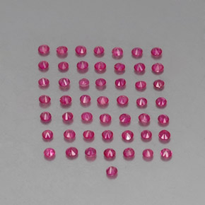 Ruby Gemstones in 1.8 mm Size for Sale, Ruby Stones in Violet Red Color