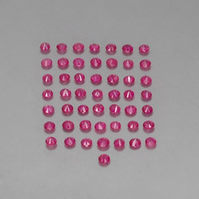 Ruby Gemstone in 1.8 mm Size for Sale, Ruby Stone in Violet Red Color