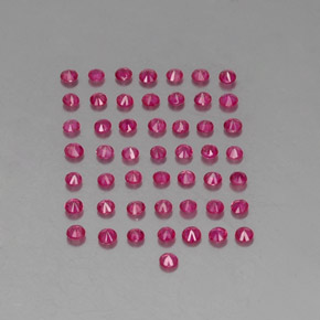 Ruby Gemstone in 1.8 mm Size for Sale, Ruby Stone in Violet Red Color