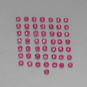Ruby Gemstone in 1.8 mm Size for Sale, Ruby Stone in Violet Red Color