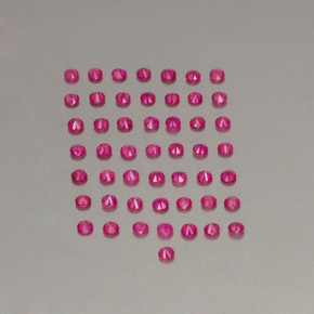Ruby Gemstone in 2 mm (calibrated) Size for Sale, Ruby Stone in Violet Red Color