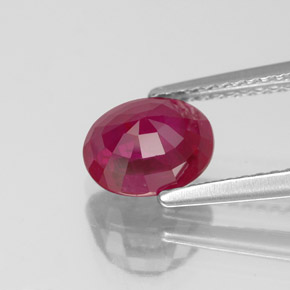 Ruby Gemstone in 7.5 x 6.1 mm Size for Sale, Ruby Stone in Red Color