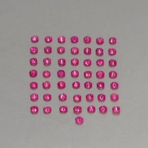 Ruby Gemstones in 1.8 mm Size for Sale, Ruby Stones in Violet Red Color