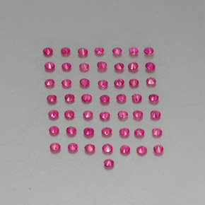 Ruby Gemstone in 1.6 mm Size for Sale, Ruby Stone in Violet Red Color