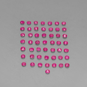 Ruby Gemstone in 1.8 mm Size for Sale, Ruby Stone in Violet Red Color