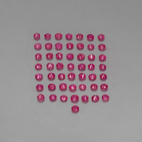Ruby Gemstone in 1.8 mm Size for Sale, Ruby Stone in Violet Red Color