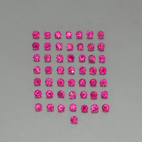 1.33 ctw Red Ruby Gemstones, Ruby Gems in Diamond-Cut Shape for Sale.