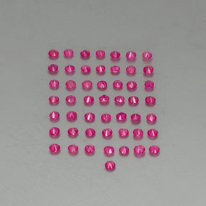 Ruby Gemstones in 1.8 mm Size for Sale, Ruby Stones in Violet Red Color