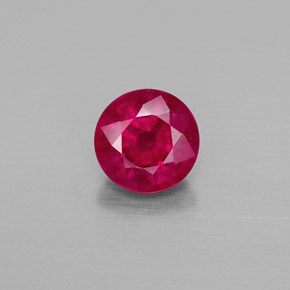 1.94 ct Red Ruby Gemstone, Ruby Gem in Round Facet Shape for Sale.