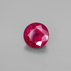 1.94 ct Red Ruby Stone, Natural Ruby in Round Facet Shape for Sale