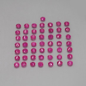 Ruby Gemstone in 1.8 mm Size for Sale, Ruby Stone in Violet Red Color