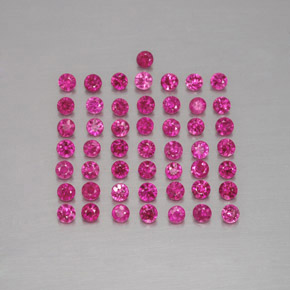 1.19 ctw Red Ruby Gemstones, Ruby Gems in Diamond-Cut Shape for Sale.