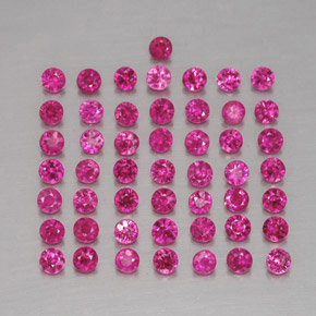 1.19 ctw Red Ruby Stones, Natural Ruby in Diamond-Cut Shape for Sale