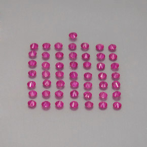 Ruby Gemstones in 1.7 mm Size for Sale, Ruby Stones in Violet Red Color