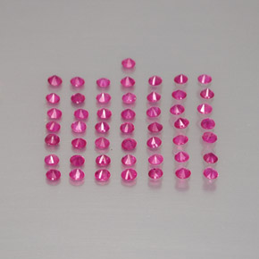 Ruby Gemstone in 1.7 mm Size for Sale, Ruby Stone in Violet Red Color