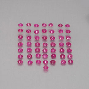 Ruby Gemstone in 1.7 mm Size for Sale, Ruby Stone in Violet Red Color