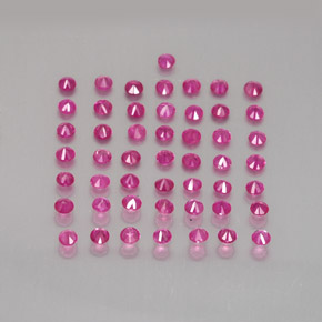 Ruby Gemstone in 1.6 mm Size for Sale, Ruby Stone in Violet Red Color