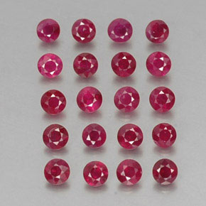 2.27 ct Red Ruby Stone, Natural Ruby in Diamond-Cut Shape for Sale
