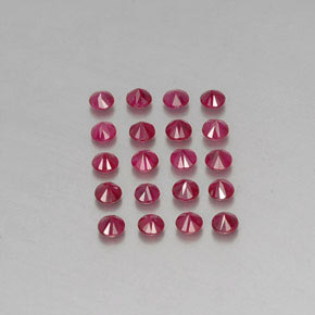 Ruby Gemstone in 2.9 mm Size for Sale, Ruby Stone in Pink Red Color