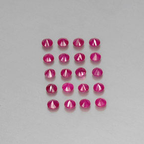 Ruby Gemstone in 2.6 mm Size for Sale, Ruby Stone in Pink Red Color