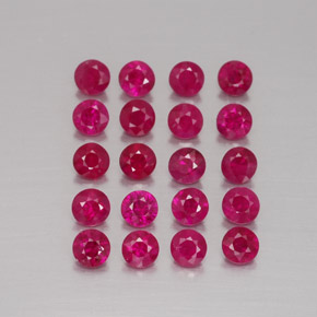 1.88 ct Red Ruby Stone, Natural Ruby in Diamond-Cut Shape for Sale