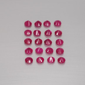Ruby Gemstone in 2.6 mm Size for Sale, Ruby Stone in Pink Red Color