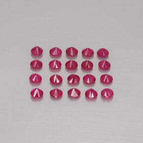 Ruby Gemstone in 2.6 mm Size for Sale, Ruby Stone in Pink Red Color