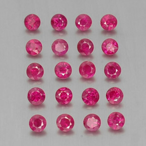 1.76 ct Red Ruby Stone, Natural Ruby in Diamond-Cut Shape for Sale