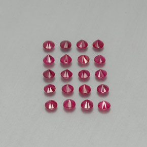 Ruby Gemstone in 2.9 mm Size for Sale, Ruby Stone in Pink Red Color