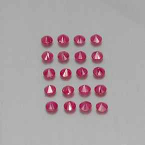 Ruby Gemstone in 2.8 mm Size for Sale, Ruby Stone in Pink Red Color
