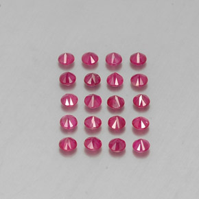 Ruby Gemstone in 2.7 mm Size for Sale, Ruby Stone in Pink Red Color