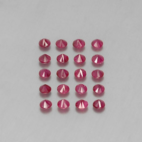 Ruby Gemstone in 2.6 mm Size for Sale, Ruby Stone in Pink Red Color