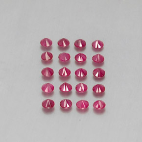 Ruby Gemstone in 2.7 mm Size for Sale, Ruby Stone in Pink Red Color