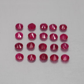Ruby Gemstone in 2.7 mm Size for Sale, Ruby Stone in Pink Red Color