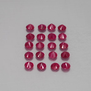 Ruby Gemstone in 2.7 mm Size for Sale, Ruby Stone in Pink Red Color