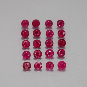 2.09 ct Red Ruby Gemstone, Ruby Gem in Diamond-Cut Shape for Sale.