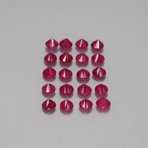 Ruby Gemstone in 2.8 mm Size for Sale, Ruby Stone in Pink Red Color