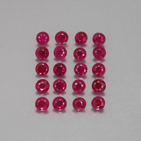 2.17 ct Red Ruby Gemstone, Ruby Gem in Diamond-Cut Shape for Sale.
