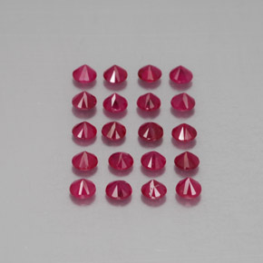 Ruby Gemstone in 2.9 mm Size for Sale, Ruby Stone in Pink Red Color