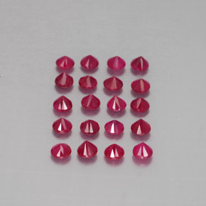Ruby Gemstone in 2.8 mm Size for Sale, Ruby Stone in Pink Red Color