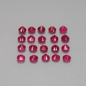 Ruby Gemstone in 2.9 mm Size for Sale, Ruby Stone in Pink Red Color
