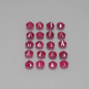 Ruby Gemstone in 2.8 mm Size for Sale, Ruby Stone in Pink Red Color