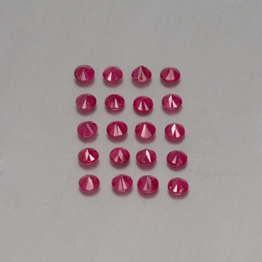 Ruby Gemstone in 2.7 mm Size for Sale, Ruby Stone in Pink Red Color