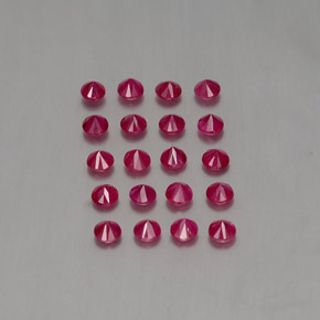 Ruby Gemstone in 2.8 mm Size for Sale, Ruby Stone in Pink Red Color