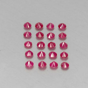 Ruby Gemstone in 3 mm (calibrated) Size for Sale, Ruby Stone in Pink Red Color
