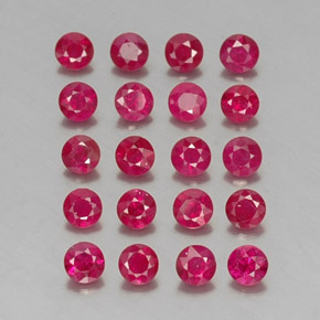2.44 ct Red Ruby Stone, Natural Ruby in Diamond-Cut Shape for Sale
