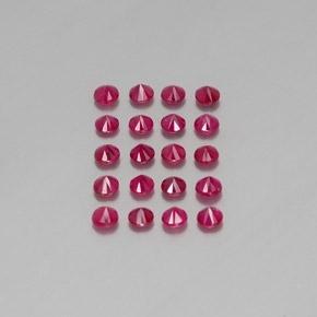 Ruby Gemstone in 2.8 mm Size for Sale, Ruby Stone in Pink Red Color