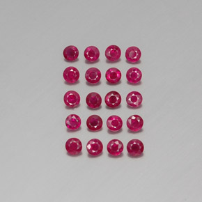 2.33 ct Red Ruby Gemstone, Ruby Gem in Diamond-Cut Shape for Sale.