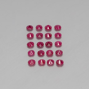 Ruby Gemstone in 2.8 mm Size for Sale, Ruby Stone in Pink Red Color